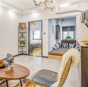 Deluxe-Apartment, 2 Schlafzimmer | Wohnzimmer