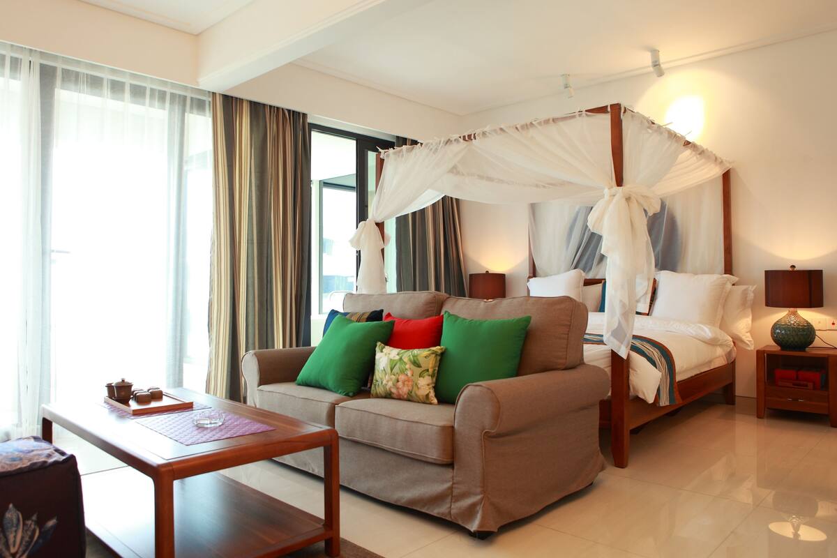 Apartment, 2 Schlafzimmer | Schreibtisch, Verdunkelungsvorhänge, Bügeleisen/Bügelbrett