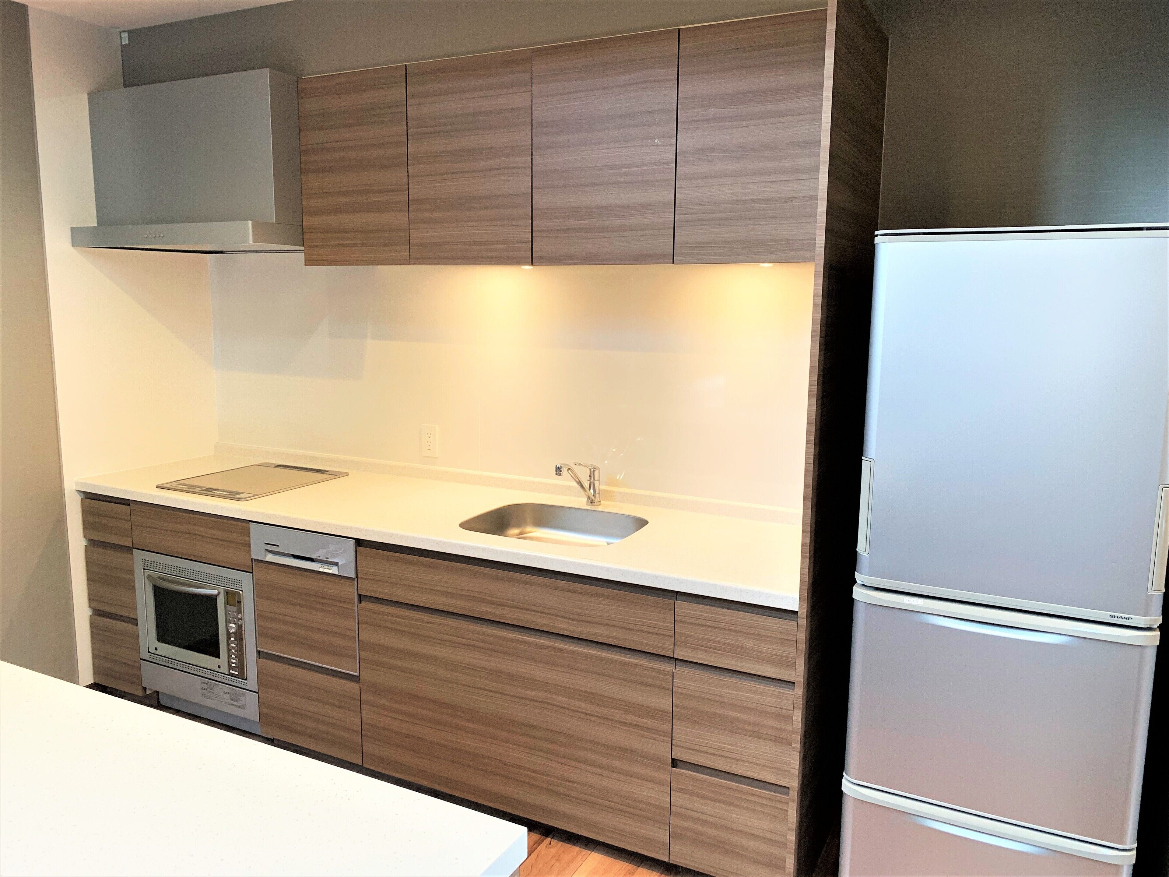 mini-fridge, microwave, coffee/tea maker, electric kettle