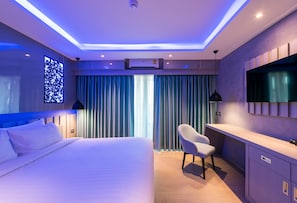 In-room safe, desk, blackout curtains, iron/ironing board