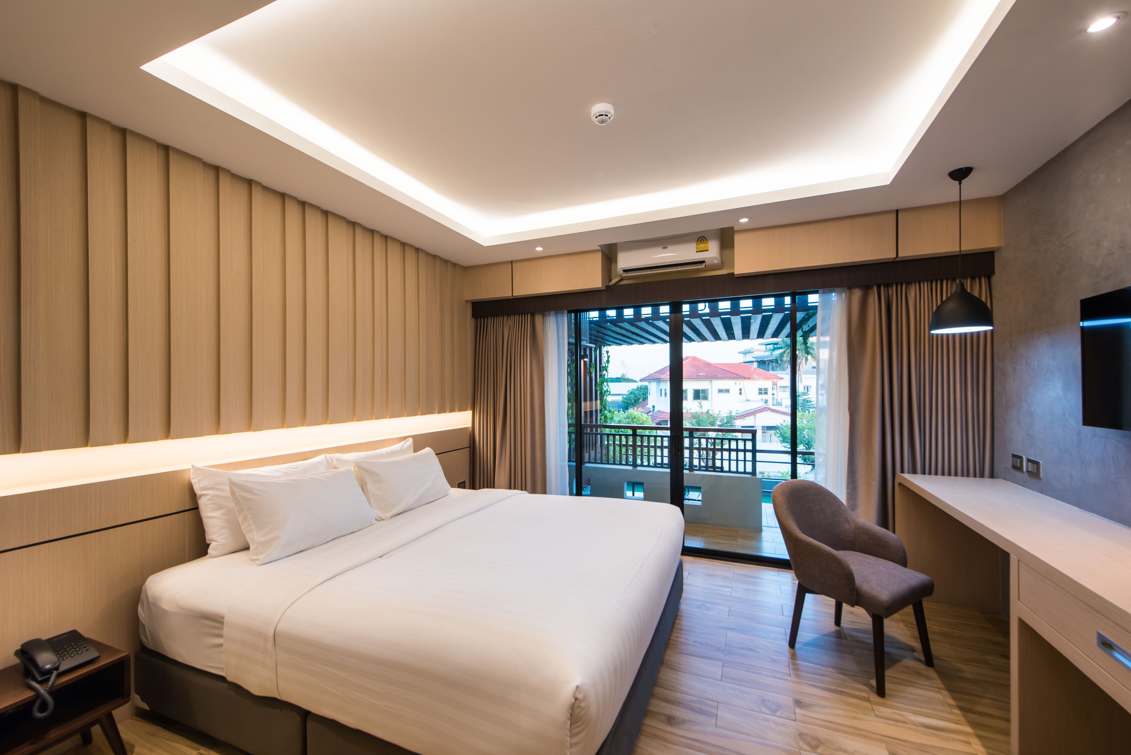 hug garden double room | in-room safe, desk, blackout curtains, iron/ironing board