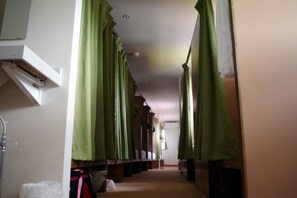 Blackout curtains, free WiFi, bed sheets