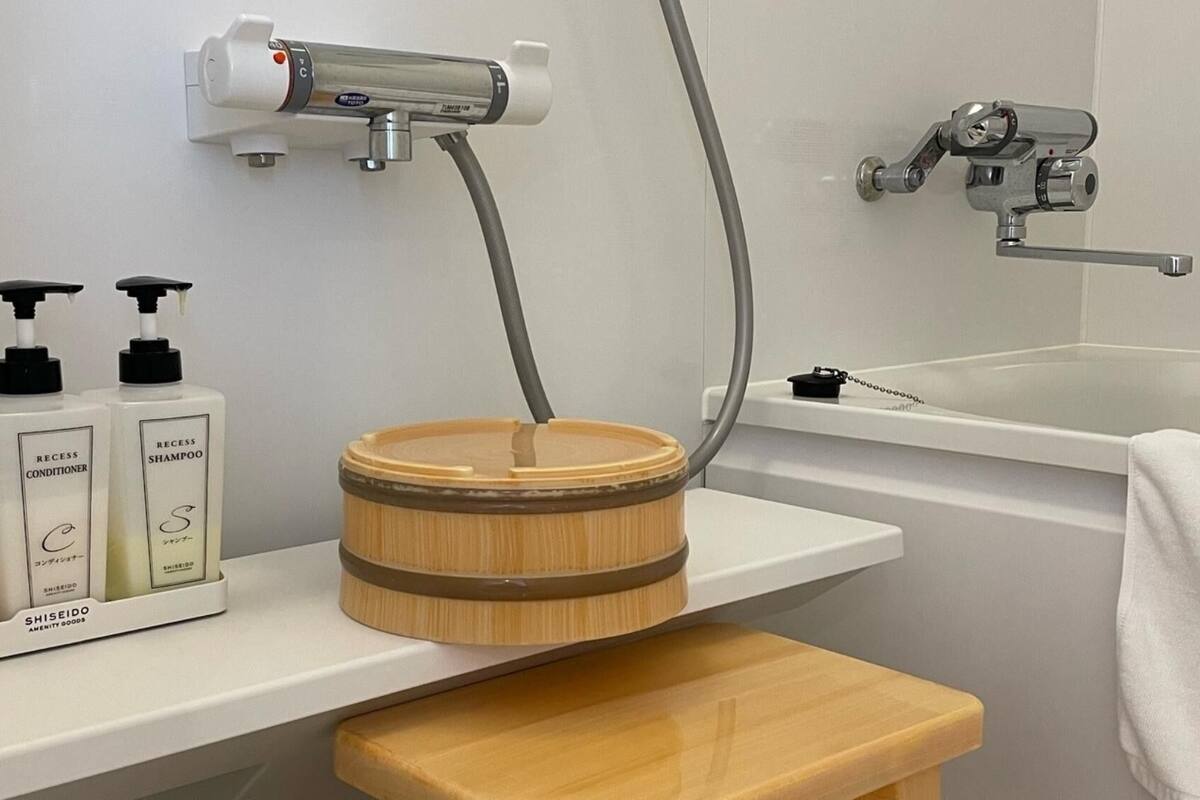 Bathroom | Shower, free toiletries, hair dryer, bathrobes