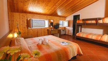 Quadrupla Standard, vista montagna | Una scrivania, insonorizzazione, ferro/asse da stiro