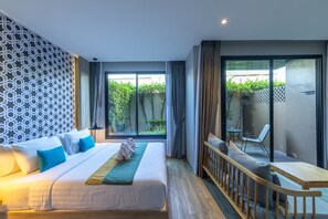 Deluxe Double Room, Garden View | Down comforters, in-room safe, desk, laptop workspace - Antiya Hotel Phuket (Chalong)