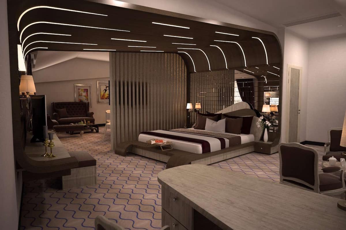 hypo-allergenic bedding, minibar, in-room safe, desk