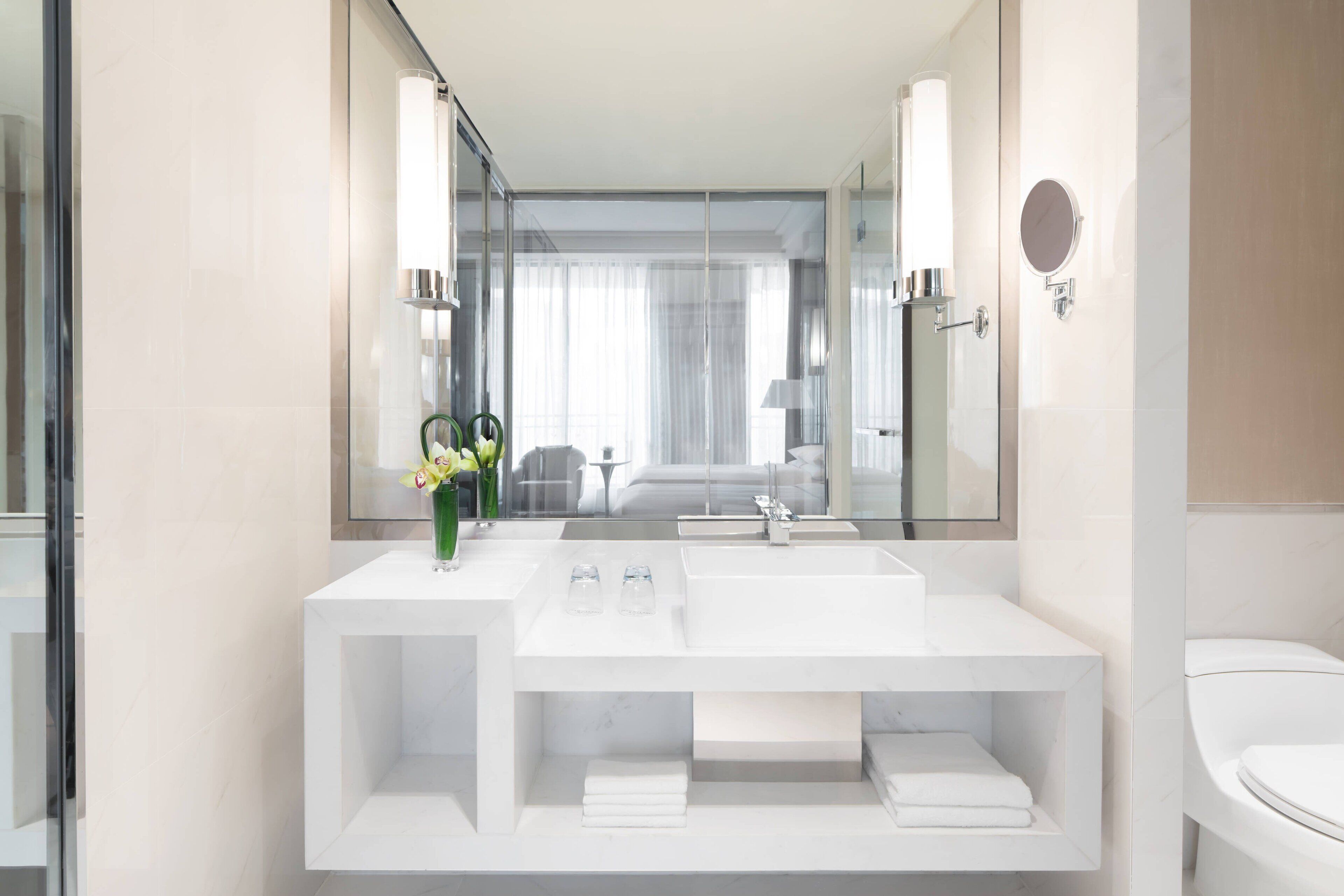 shower, free toiletries, hair dryer, bathrobes