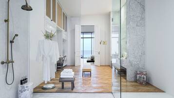 The Writer | Badezimmer | Badewanne und Dusche (separat), Whirlpool, Regendusche