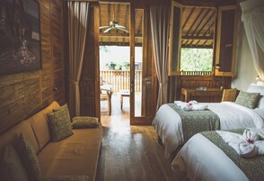 Quarto standard, 1 quarto, vista para o jardim | Frigobar, cofres nos quartos, escrivaninha