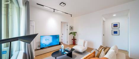 Suite Ville, Plusieurs lits, salle de bain attenante, vue sur la ville | 1 chambre, literie de qualité, couette en duvet, coffre-fort
