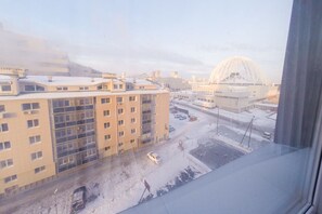 Chambre Supérieure, 1 lit double et 1 canapé-lit, réfrigérateur et four à micro-ondes, vue ville | Vue de la chambre