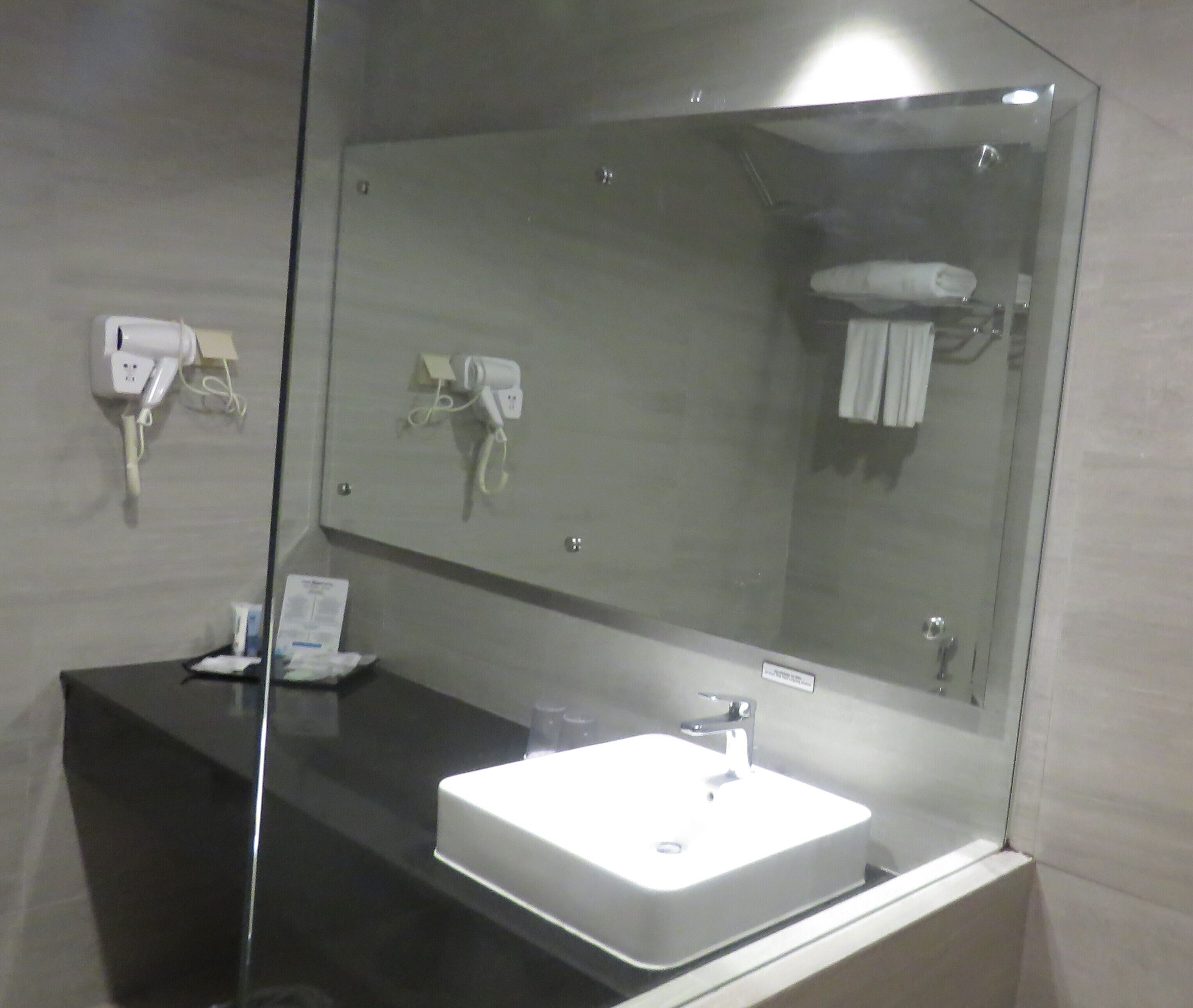 deluxe double room | bathroom | shower, free toiletries, hair dryer, slippers