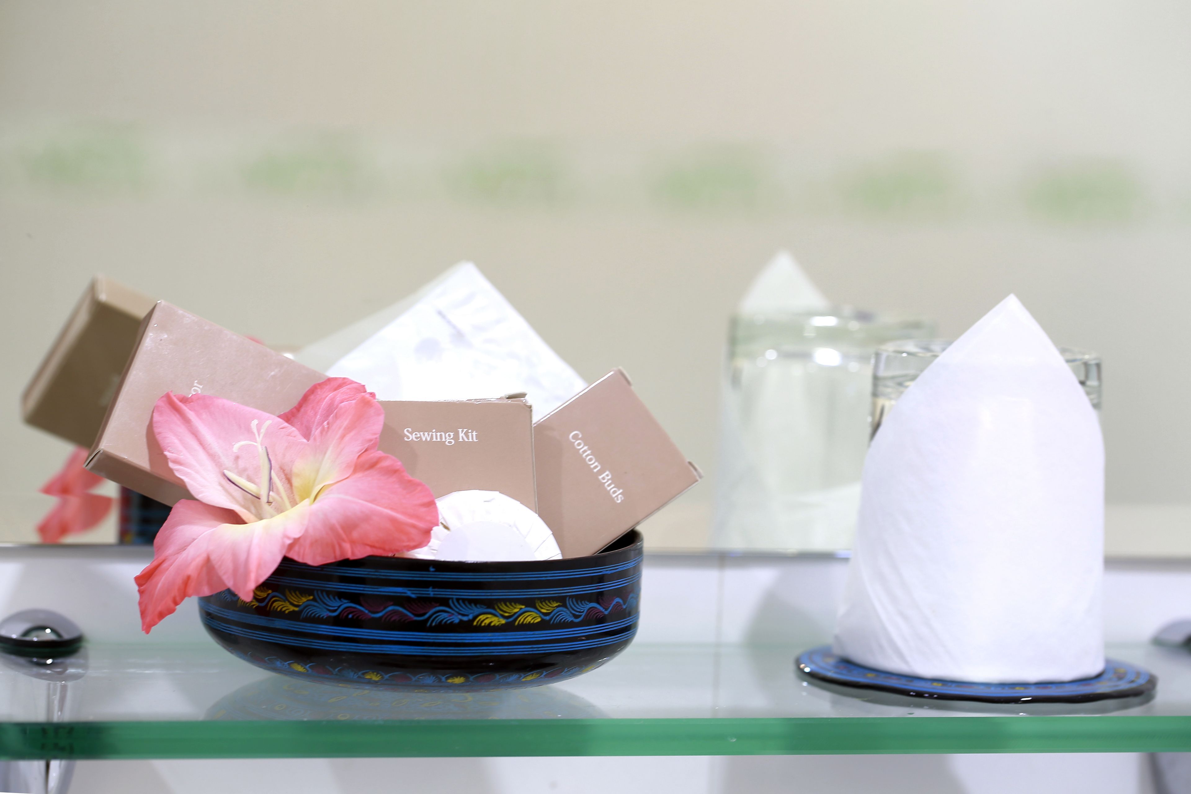 free toiletries, hair dryer, bathrobes, slippers