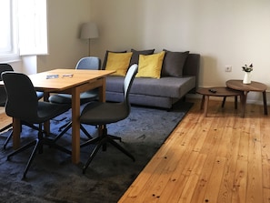 Family Apartment, 1 Bedroom, Accessible, City View | Living area