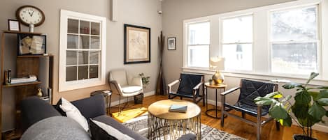 54-inch flat-screen TV with cable channels, TV, Netflix