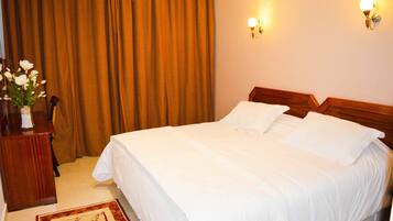 Individually decorated, individually furnished, desk, blackout curtains