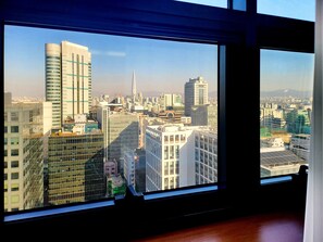 Vue sur le paysage depuis l’hébergement 