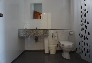 Habitación doble estándar | Baño | Regadera, amenidades de baño gratuitas, secadora de cabello, toallas