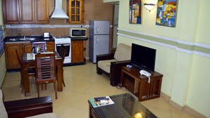 Family Apartment, 3 Bedrooms | Private kitchen - Abla Hotel Apartments (Dar es Salaam)