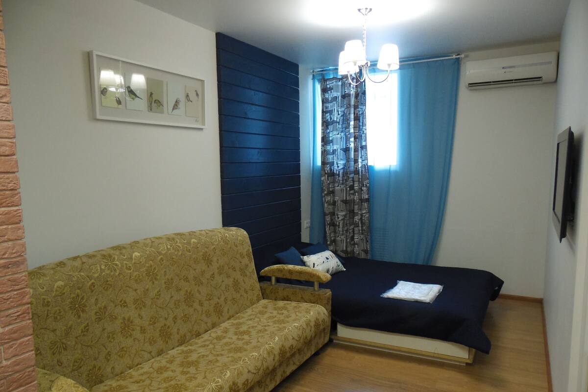 Apartemen Kota, 1 Tempat Tidur Double dengan tempat tidur Sofa, dapur kecil | Fasilitas kamar