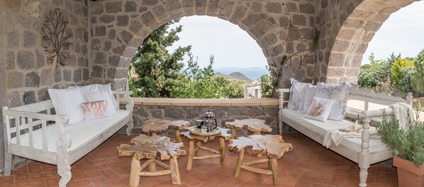 Deluxe Villa, 4 Bedrooms, Sea View, Sea Facing | Balcony view - Villa Alexandra (Patmos)