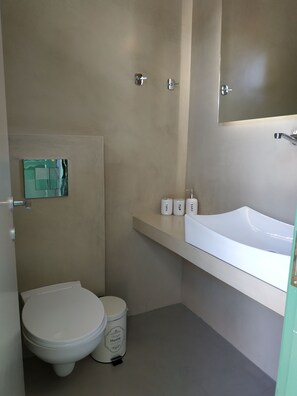 Room, 1 Bedroom | Bathroom | Shower, free toiletries, hair dryer, towels - Asteri Apartments (Alonissos)