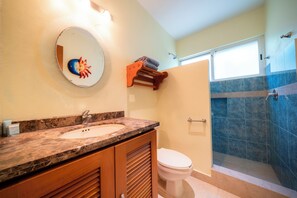 Premier House, 4 Bedrooms, Ocean View, Oceanfront | Bathroom | Shower, hair dryer, towels