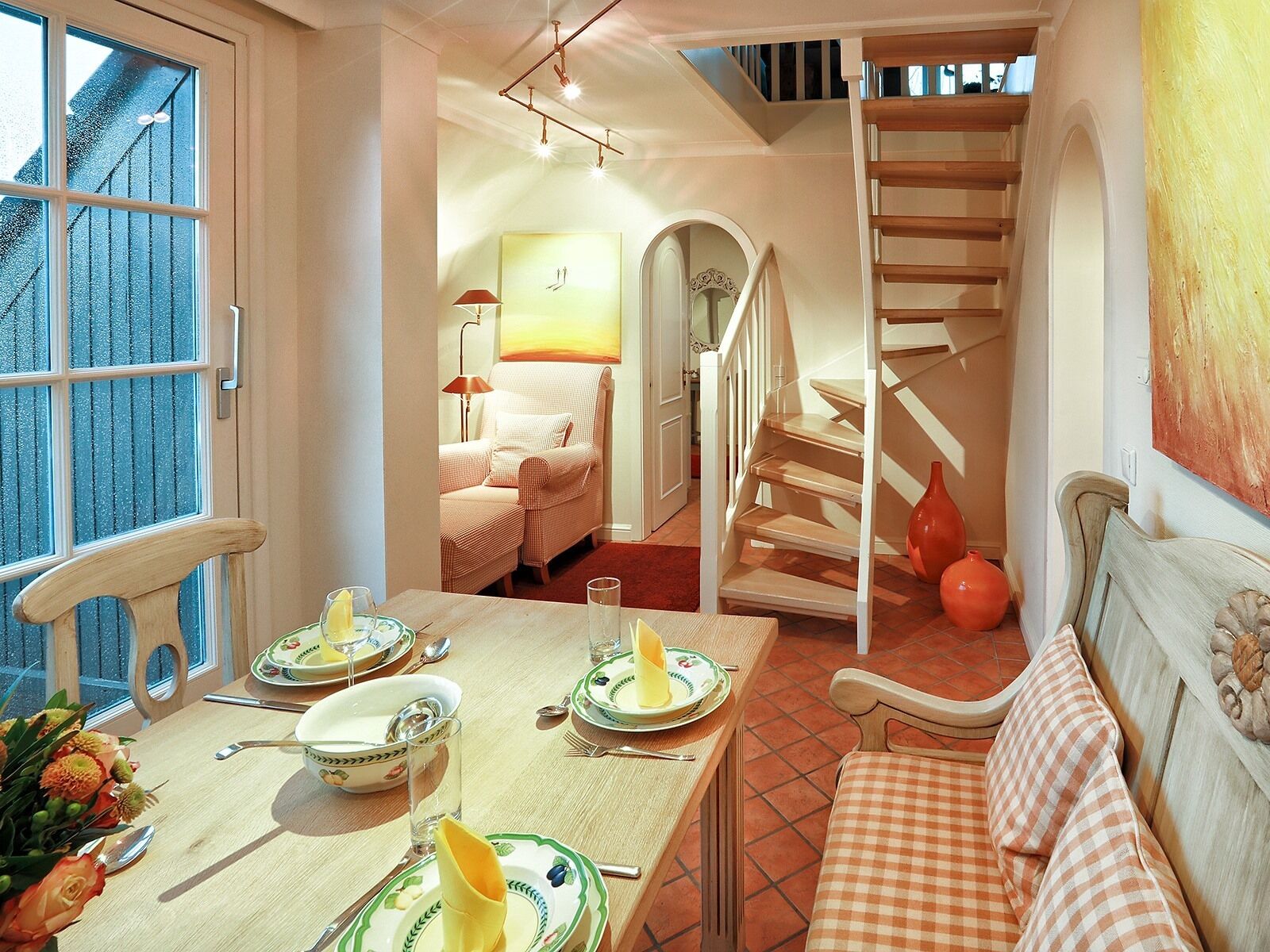 Zimmer, eigenes Bad, Gartenblick | Restaurant