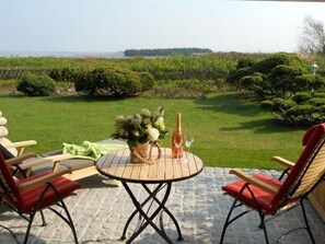 Zimmer, eigenes Bad, Meerblick | Blick von der Unterkunft