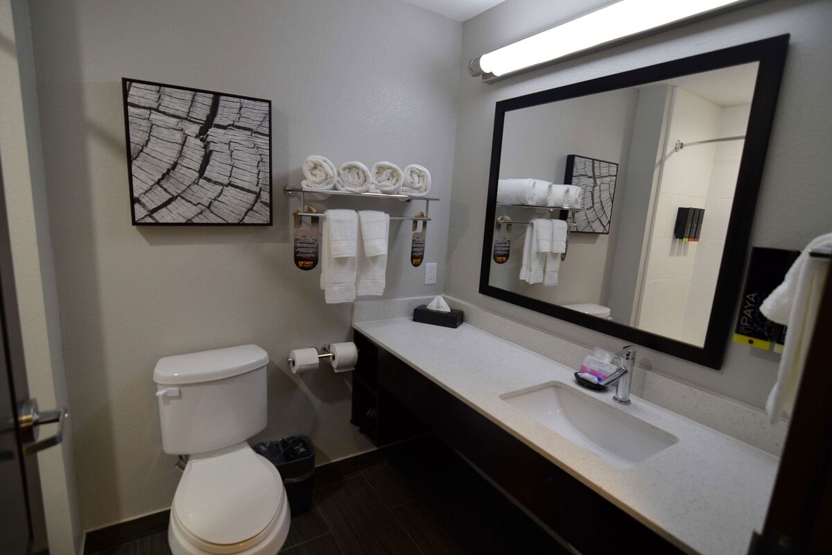 Bathroom | Free toiletries, hair dryer, towels, soap
