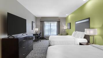 Standard Room, 2 Queen Beds, Non Smoking, Refrigerator & Microwave | Desk, laptop workspace, iron/ironing board, WiFi