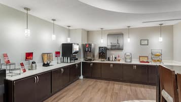 Free daily buffet breakfast