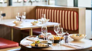 Breakfast, lunch and dinner served