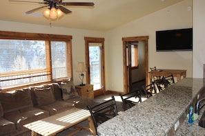Luxury Suite, 3 Bedrooms, 2 Bathrooms, River View | Living area | Flat-screen TV