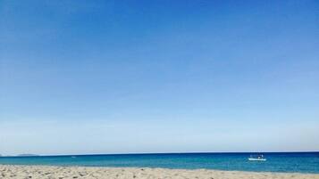 Am Strand, Sonnenschirme, Schnorcheln, Surfen/Bodyboarden