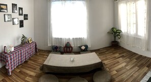 Comfort Apartment, 2 Bedrooms, Smoking, Lake View | Living area - Apartment with mountain and lake view (Pokhara)