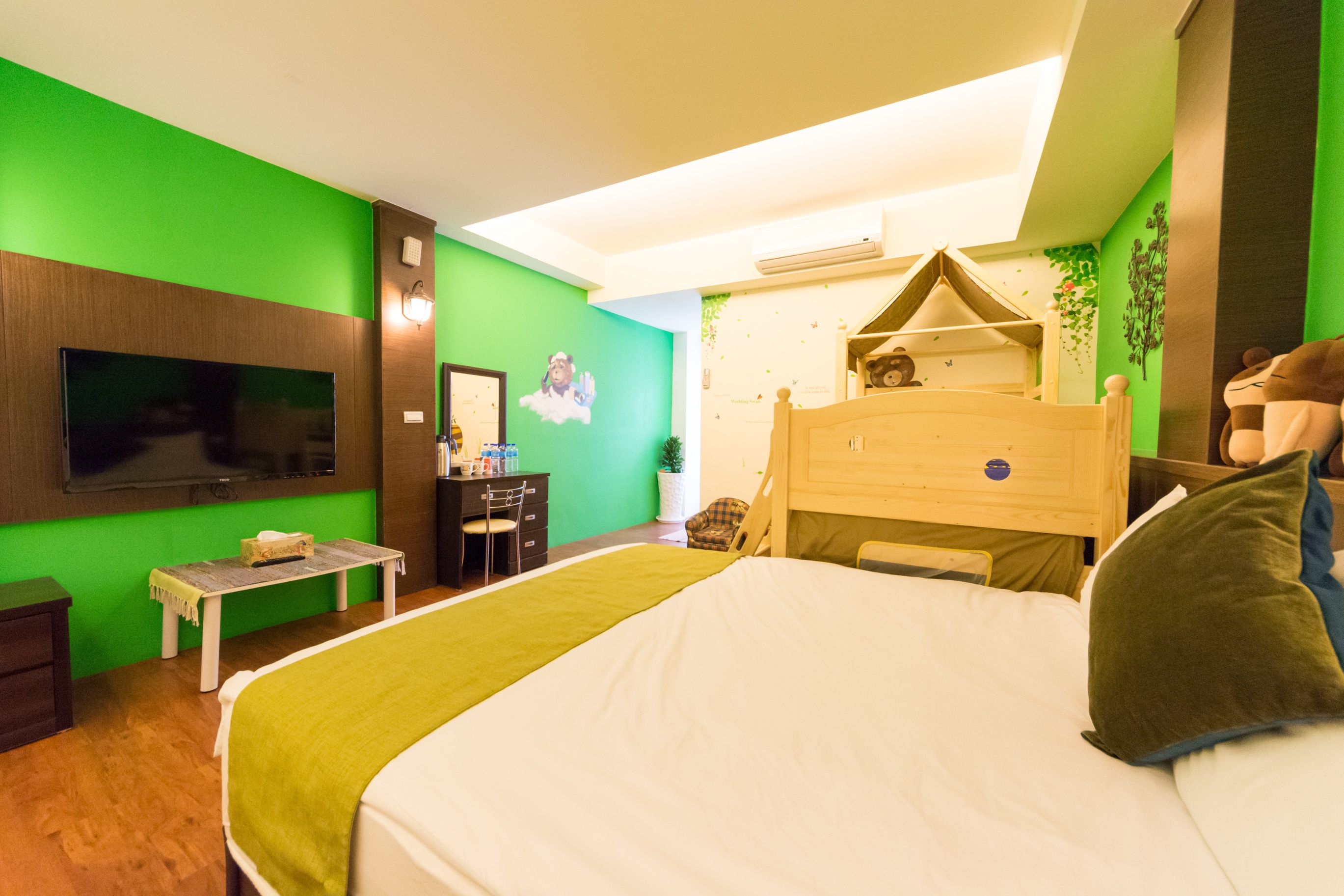 Escritorio, camas plegables/adicionales, wifi gratis y ropa de cama 