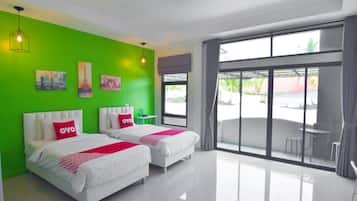 Deluxe Twin Room, Pool View | 1 bedroom, desk, free WiFi