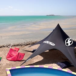 On the beach, scuba diving, waterskiing, windsurfing