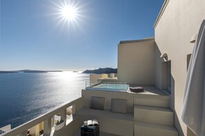 Panoramic Villa, 1 Bedroom, Hot Tub, Sea View (Top Caldera) | Terrace/patio - Caldera Houses (Santorini)