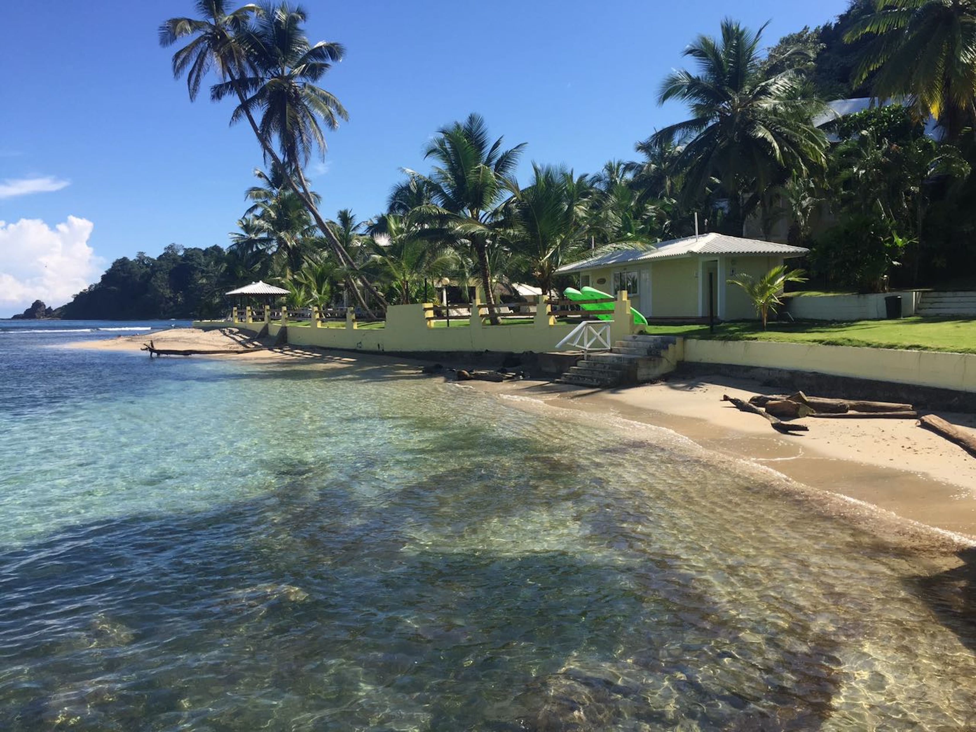 on the beach, sun-loungers, beach towels