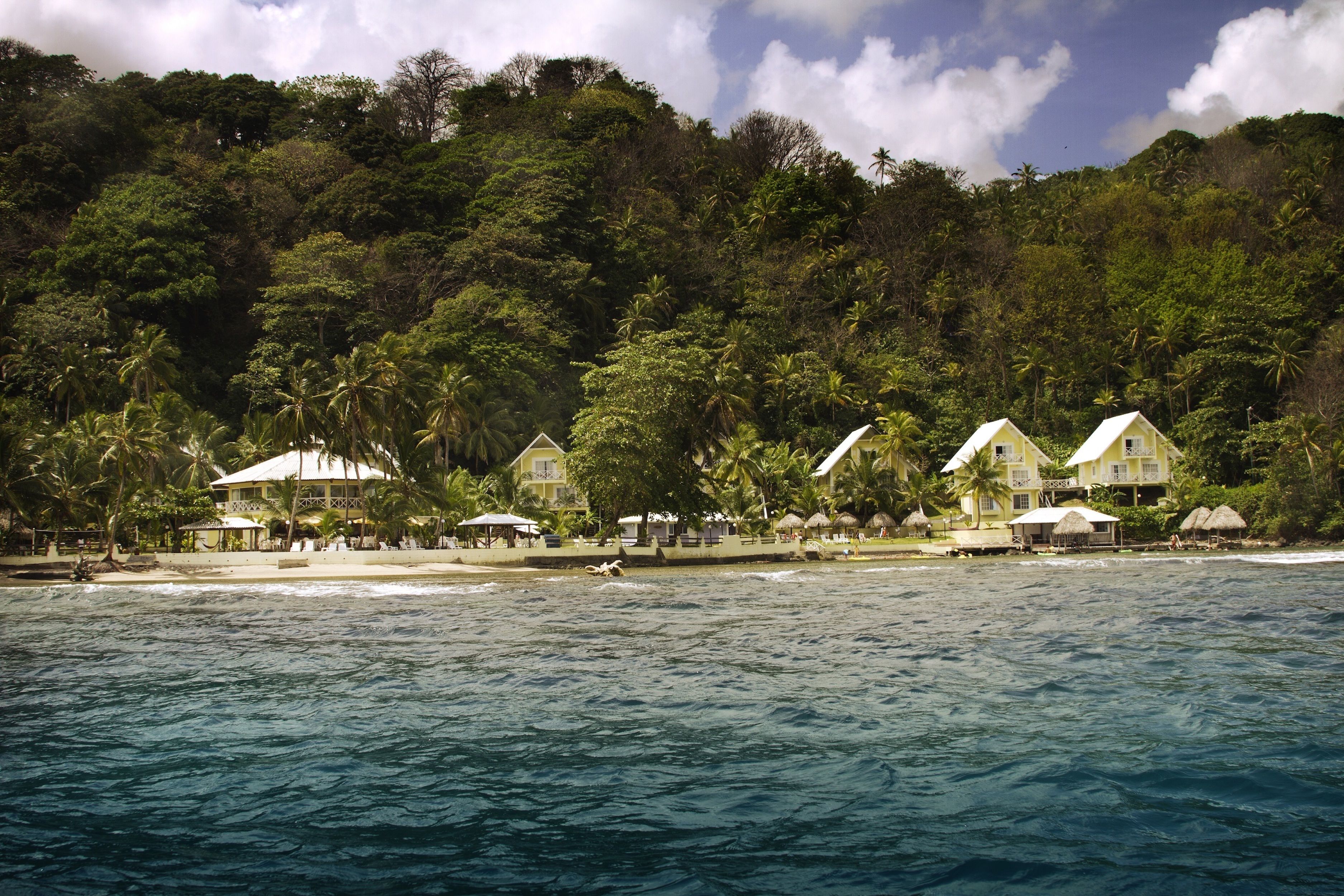 on the beach, sun-loungers, beach towels