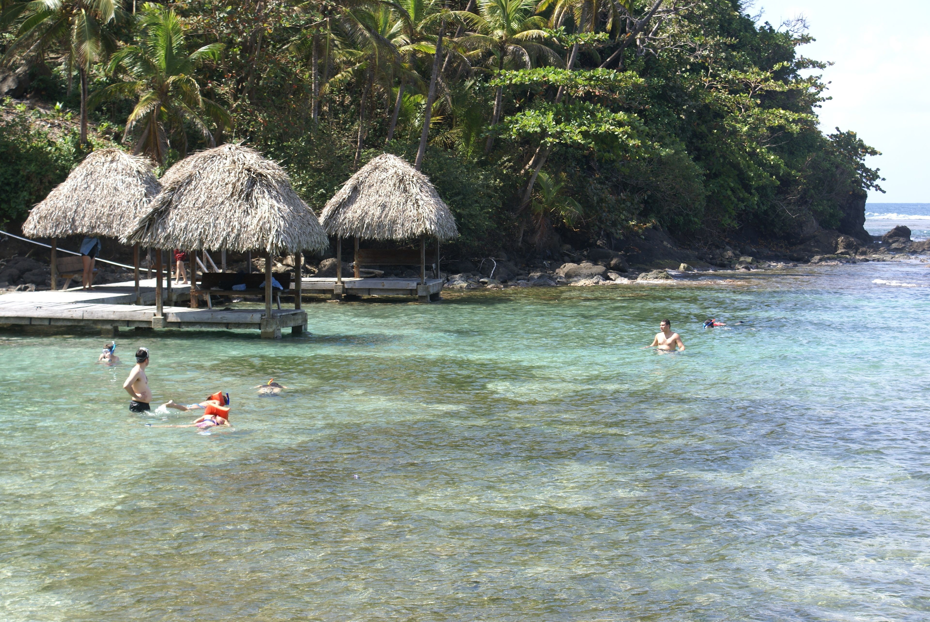 on the beach, sun-loungers, beach towels