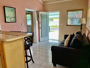 Comfort Apartment, 1 Queen Bed with Sofa bed | Living area | 32-inch flat-screen TV with satellite channels, TV, Netflix