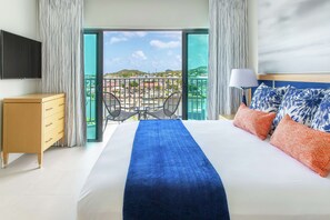 Suite, 1 Bedroom (Captain Suite) | Hypo-allergenic bedding, in-room safe, desk, blackout drapes - Harbor Club St. Lucia, Curio Collection by Hilton (Gros Islet)