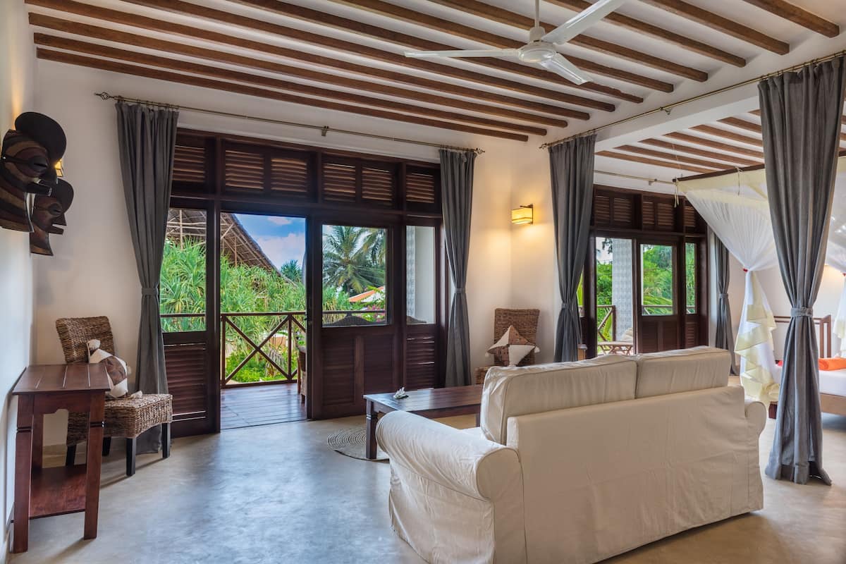 Honeymoon Apartment, 1 Bedroom, Balcony, Sea View | Living room