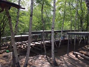 Outdoor dining - Hotel Tagawa (Yamanouchi)