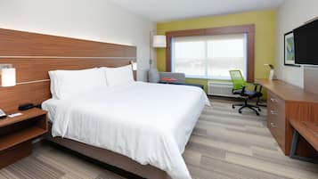 In-room safe, desk, laptop workspace, blackout curtains