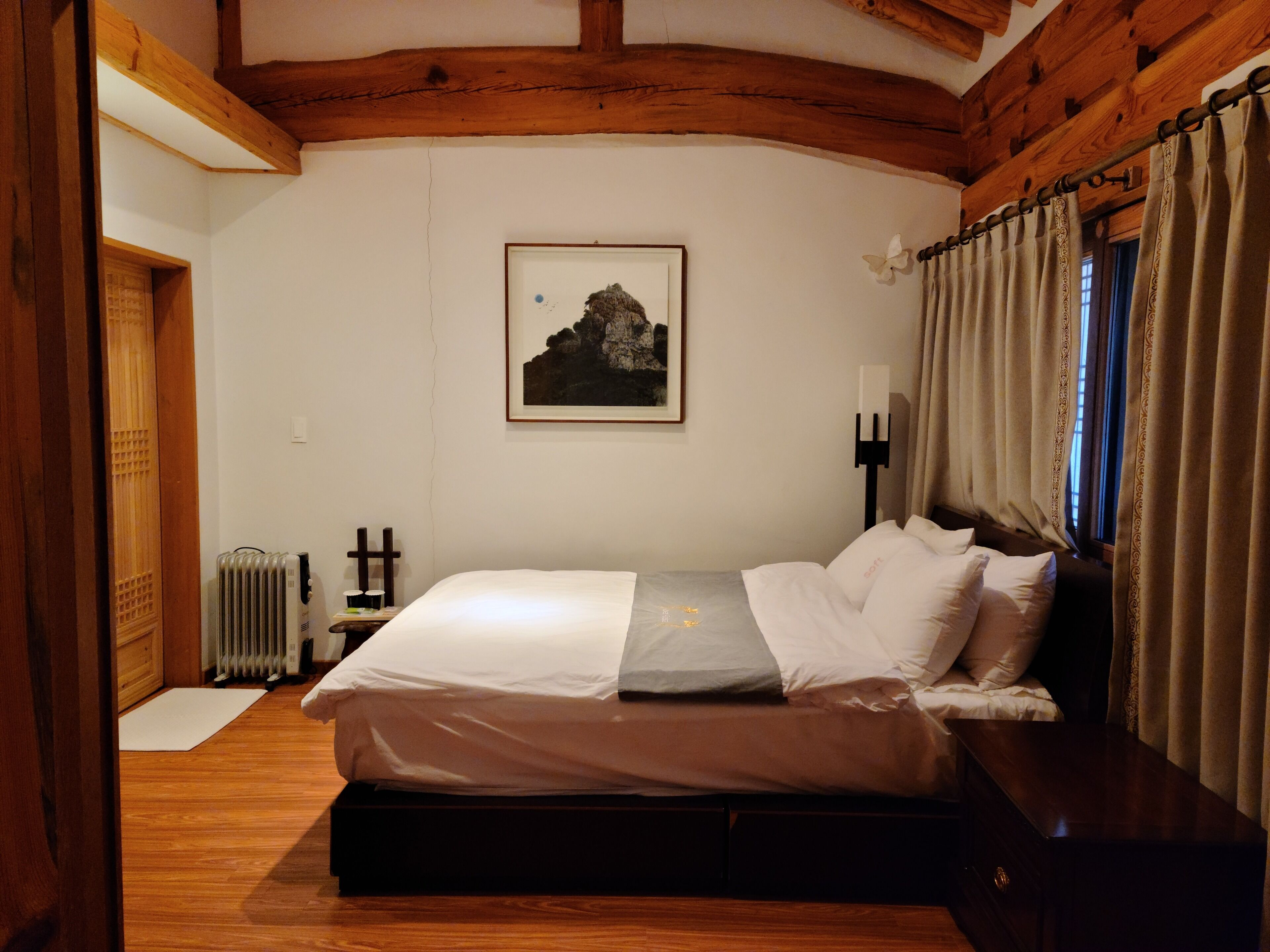 traditional double room, accessible (ondol - siga) | 1 bedroom, blackout curtains, rollaway beds, free wifi