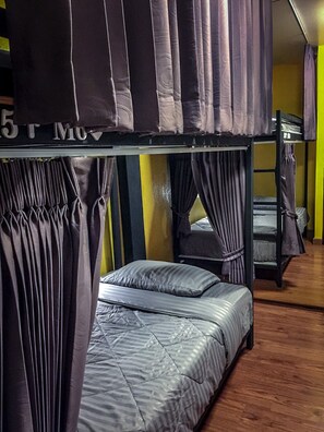 10 beds mixed dormitory | Pengeskab på værelset, lydisolering, gratis Wi-Fi